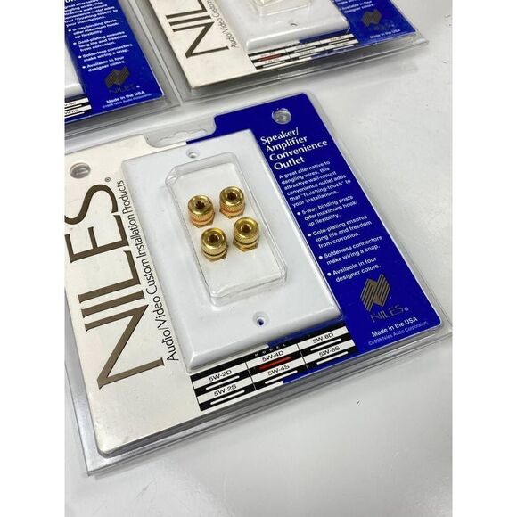 Lot of 3 Niles Speaker/Amplifier Convenience Outlet 5W-2D & 5W-4D White NEW CN13 - Picture 3 of 5